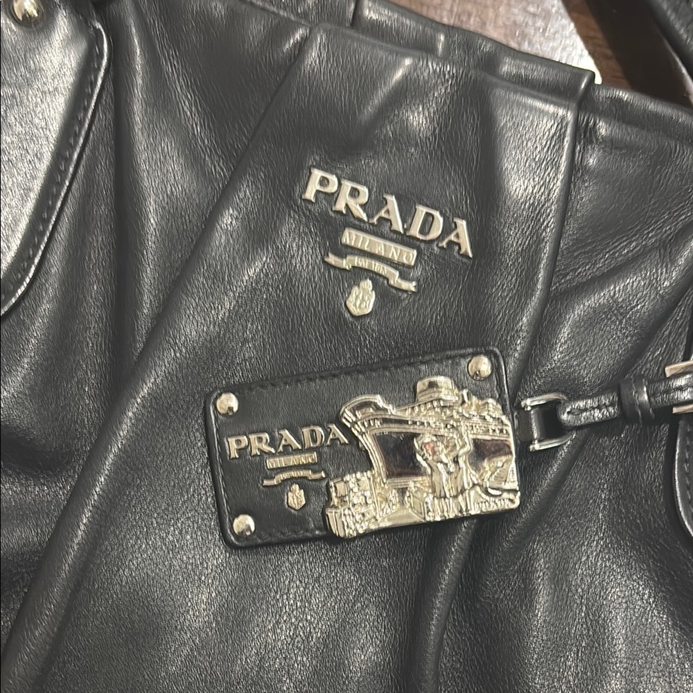Prada Black Shoulder Bag with Silver Hardware - Picture 2 of 4